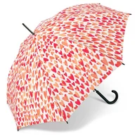 Parasole - Benetton 59039 Long AC parasolka parasol damski biały w serca automatyczny - miniaturka - grafika 1