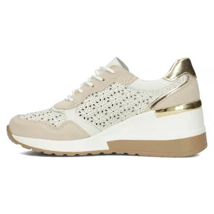 Skórzane sneakersy damskie Filippo DP4669/23 WH biały - Sneakersy damskie - miniaturka - grafika 5