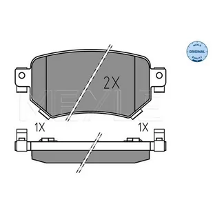 Klocki hamulcowe - komplet MEYLE 025 223 4915 - Klocki hamulcowe - miniaturka - grafika 1