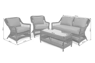 Meble ogrodowe technorattanowe Apulia Ginger / Grey Melange - Meble ogrodowe - miniaturka - grafika 8