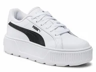 Sneakersy damskie - Buty damskie sportowe Puma Karmen L 42 Białe Skórzane Sneakersy Platforma - miniaturka - grafika 1