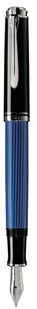 Pelikan M405 wieczne pióro Wbudowany system napełniania Czarny, Niebieski, Srebrny 1 szt. - Pióra wieczne - miniaturka - grafika 1