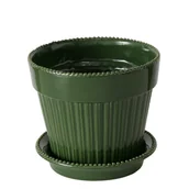 Donice - Zestaw doniczka porcelanowa z podstawką JUNIPER, 14,9 cm - miniaturka - grafika 1