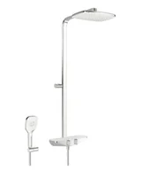 Zestawy prysznicowe - Hansa Emotion - Zestaw prysznicowy z termostatem, 36x22 cm, 3 strumienie, biały/chrom 5865017182 - miniaturka - grafika 1