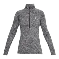 Bluzy sportowe damskie - Bluza fitness damska Under Armour Tech 1/2 Zip - Twist - miniaturka - grafika 1