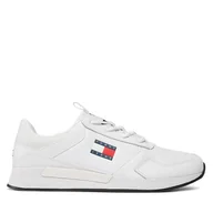 Sneakersy męskie - Sneakersy Tommy Jeans Tommy Jeans Flexi Runner EM0EM01409 Biały - miniaturka - grafika 1