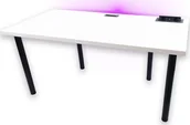 Biurka gamingowe - Biurko Daming Model 3 Białe 160 cmx80 cm Podświetlane 20 kolorów - miniaturka - grafika 1
