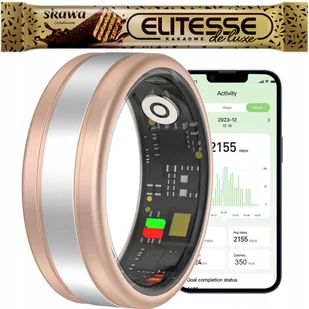 Smart Ring Inteligentny Pierścień Zdrowotny Monitor Snu Rozmiar 10 Złoty - Smartband - miniaturka - grafika 1