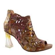 Sandały damskie - Laura Vita NINO 14 sandały damskie skórzane eleganckie na słupku ażurowe - miniaturka - grafika 1