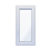 Okna - Okno PCV 2-szybowe fasadowe O10 białe 565x1135 mm otwierane do wewnątrz prawe Witraż - miniaturka - grafika 1