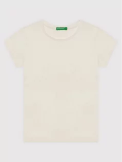 Koszulki dla chłopców - Benetton United Colors Of T-Shirt 3I1XC13J1 Biały Regular Fit - grafika 1