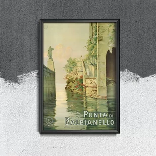 Plakat retro do salonu Włochy Punta di Balbianello - Plakaty Plakat retro do salonu Włochy Punta di Balbianello - Plakaty - miniaturka - grafika 1