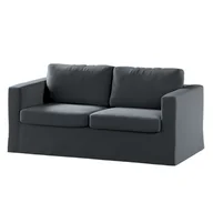 Pokrowce na meble - Dekoria pl pl Pokrowiec na sofę Karlstad 2-osobową nierozkładaną długi grafitowy welwet 165 x 89 x 64 cm Ingrid 618-705-43 - miniaturka - grafika 1