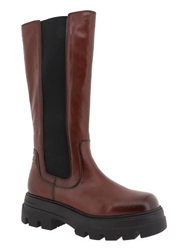TOM TAILOR Damskie 6390870002 półdługie kozaki, Brandy, 43 EU