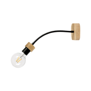 Lampy sufitowe - Britop Elastyczna LAMPA sufitowa ALLUMER FLEX 5414174 regulowana OPRAWA metalowa czarna drewno - miniaturka - grafika 1