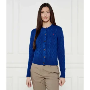 POLO RALPH LAUREN Wełniany kardigan Regular Fit z dodatkiem kaszmiru - Swetry damskie - miniaturka - grafika 1