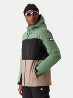 Kurtki narciarskie - Quiksilver Kurtka snowboardowa Sycamore Block 20K JK EQYTJ03503 Zielony Relaxed Fit - miniaturka - grafika 1