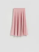 Spódnice - Reserved - Plisowana spódnica midi - pastelowy róż - miniaturka - grafika 1