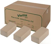 Ręczniki papierowe - Ręcznik papierowy makulaturowy składany ZZ WELMAX Velis 1W SZARY 4000szt. (20x200) - miniaturka - grafika 1