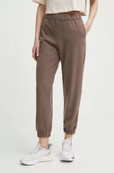 Spodnie damskie - JOYINME spodnie dresowe Kind kolor brązowy gładkie - miniaturka - grafika 1