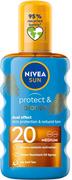 Balsamy i kremy do opalania - NIVEA Sun Protect & Bronze Oil Spray SPF 20 200 ml - miniaturka - grafika 1