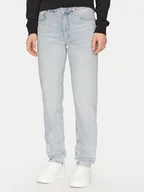 Spodnie damskie - Calvin Klein Jeansy K20K208111 Niebieski Slim Fit - miniaturka - grafika 1