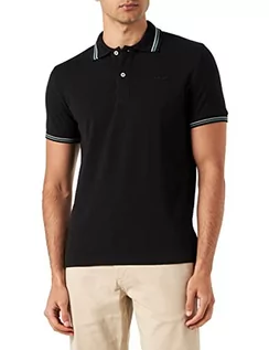 Koszulki męskie - Geox Męska koszulka polo M (DE), czarna, XXXL, czarny, 3XL - grafika 1