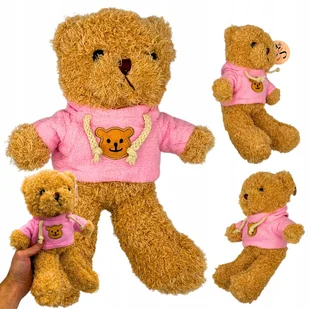 Maskotka Pluszowy Miś Z Kapturem Pluszak Przytulanka Pluszowa 25 cm - Maskotki i pluszaki - miniaturka - grafika 1
