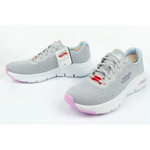 Buty Skechers Arch Fit W (kolor Szary/Srebrny, rozmiar 37.5) - Buty sportowe damskie - miniaturka - grafika 6