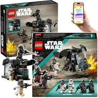 Klocki - LEGO Star Wars Dla Dzieci (75412) – Zestaw Bitewny Szturmowiec Śmierci + Nocny Szturmowiec 4 Minifigurki + Transportowiec z Klocków + EBOOK - miniaturka - grafika 1