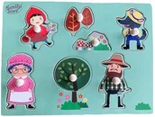 Układanki dla dzieci - Brimarex PROMO Układanka drewniana Czerwony Kapturek 3493. - miniaturka - grafika 1