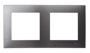 Ospel Szafir szary mat ramka podwójna - Gniazdka elektryczne - miniaturka - grafika 1