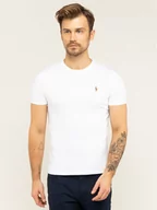 Koszulki męskie - Ralph Lauren Polo T-Shirt 710740727 Biały Custom Slim Fit - miniaturka - grafika 1
