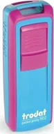 Pieczątki - Trodat PIECZĄTKA TRODAT 9512 POCKED PRINTY RÓŻOWO TURKUSOWA - PODUSZKA CZARNA 47X18MM - miniaturka - grafika 1