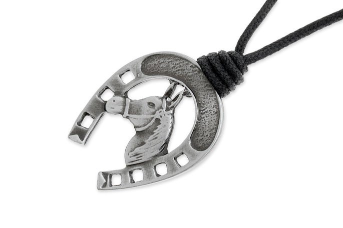 Naszyjnik Podkowa I Koń Talizman Amulet