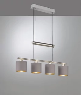 Trio Leuchten Garda lampa wisząca, metal, nikiel matowy/szary/złoty (305400441) - Lampy sufitowe - miniaturka - grafika 1