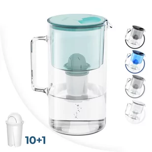 Zestaw: Dzbanek Filtrujący Wessper Aquaclassic Crystalline 2,5 L Zielony + 10× Wkład Filtrujący Wessper Aquaclassic - Dzbanki filtrujące - miniaturka - grafika 1
