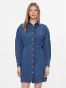 Sukienki - Pepe Jeans Sukienka jeansowa Julie PL953449 Niebieski Slim Fit - miniaturka - grafika 1