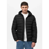 Kurtki i kamizelki sportowe męskie - Pit Bull Kurtka Zimowa Z Kapturem Pikowana Seacoast III Black - miniaturka - grafika 1