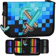 Piórniki - Starpak Piórnik Dwuklapkowy z Wyposażeniem Pixel Blue 552623 - miniaturka - grafika 1