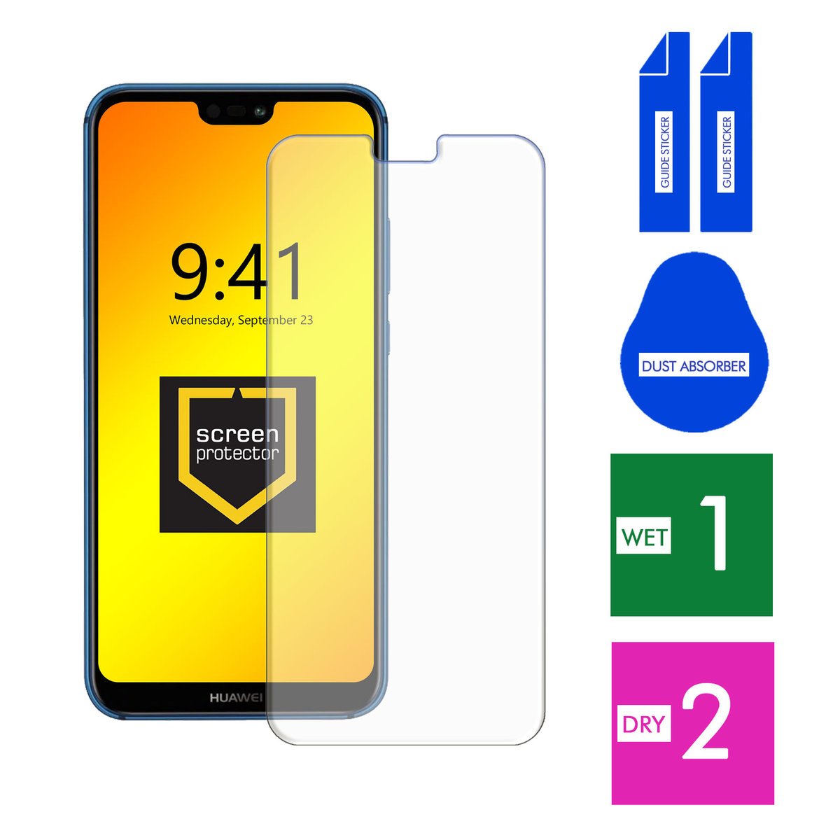 SZKŁO HARTOWANE DO HUAWEI P20 LITE SZYBKA 9H OCHRONNE PANCERNE