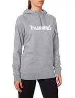 Bluzy damskie - Hummel Hummel Hmlgo Cotton bluza damska z kapturem z logo szary szary melanż XX-L 203517-2006 - miniaturka - grafika 1