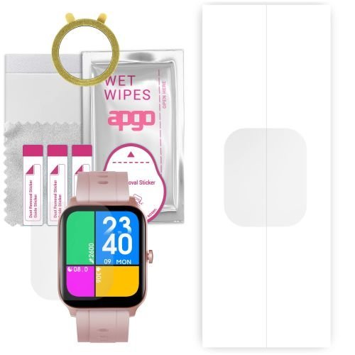 1x folia hydrożelowa ochronna do Kumi KU3S - apgo Smartwatch Hydrogel Protection Ochrona na ekran smartwatcha