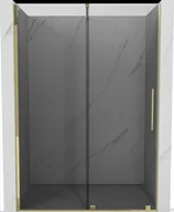 Ścianki i drzwi prysznicowe - Mexen Velar drzwi prysznicowe rozsuwane 130 cm, grafit, złote - 871-130-000-41-50 - miniaturka - grafika 1