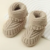 Skarpetki dla dzieci - TEMU Zestaw 1 Pary Dziecięcych Krótkich Skarpet Dzianych, Jednolite Kolorowe Szydełkowane Skarpetki do Chodzenia w Kremowym Białym Kolorze, Krótkie - miniaturka - grafika 1