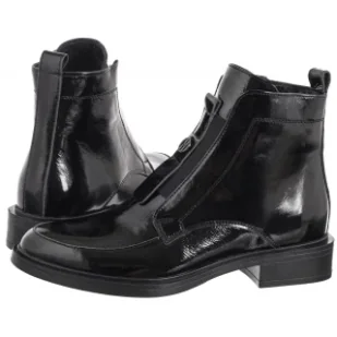 Botki Czarne Lakierowane 24647_ 711 (NE403-a) Nessi - Botki damskie - miniaturka - grafika 1