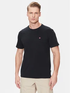 Napapijri T-Shirt Salis NP0A4H8D Czarny Regular Fit - Koszulki męskie - miniaturka - grafika 1