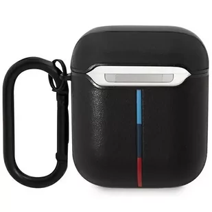 Etui BMW BMA222PVTK do AirPods 1/2 cover czarny/black Leather Curved Line - Akcesoria do słuchawek - miniaturka - grafika 2
