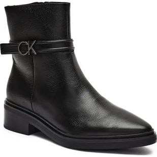 Calvin Klein Skórzane botki - Botki damskie - miniaturka - grafika 1