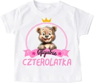 Koszulki dla dziewczynek - koszulka urodzinowa dla dziewczynki (4latka) - miniaturka - grafika 1